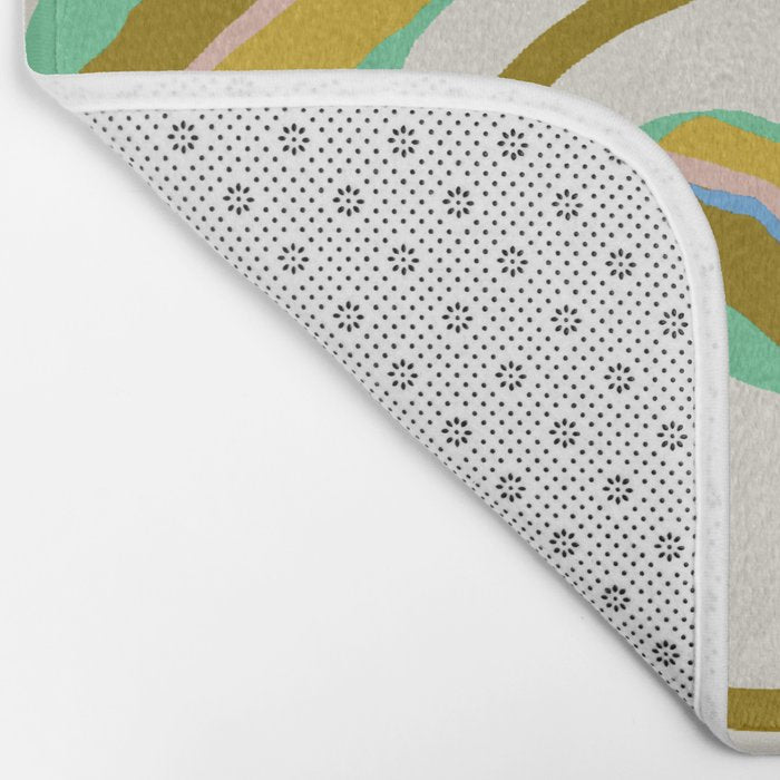 Modern abstract flowers dance Bath Mat Gallery Image 2