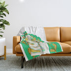 Modern abstract flowers dance Throw Blanket Gallery Image 1