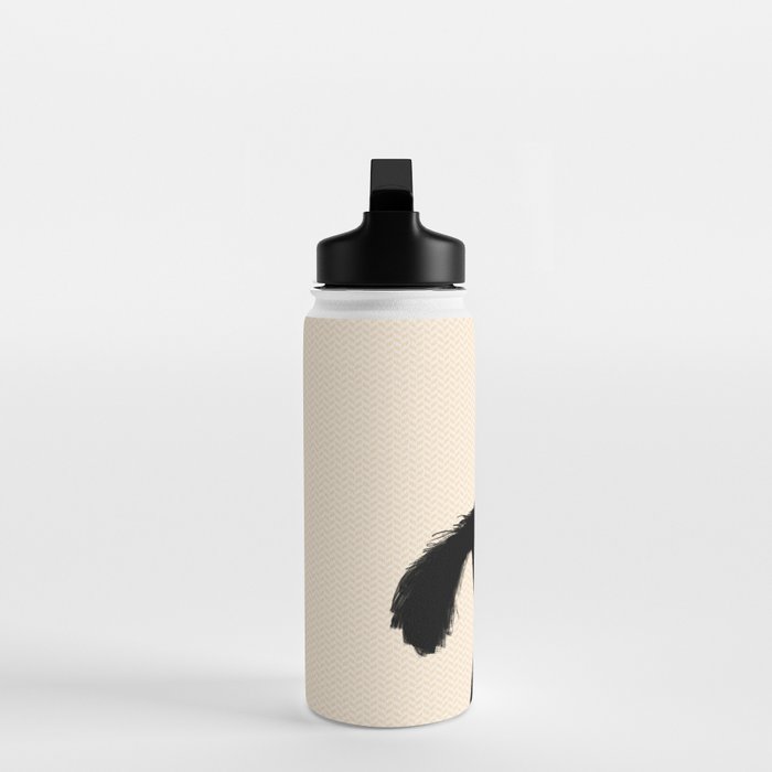 Dachshund Love | Cute Longhaired Black and Tan Wiener Dog Water Bottle Gallery Image 3