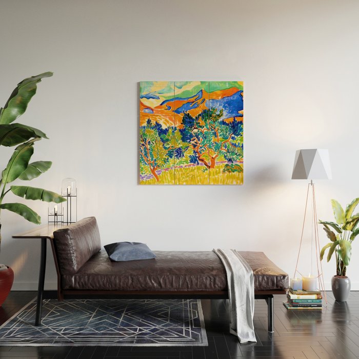 Andre Derain Mountains at Collioure Wood Wall Art Gallery Image 2
