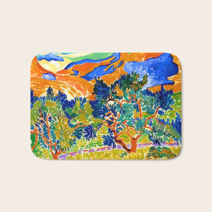 Andre Derain Mountains at Collioure Bath Mat Gallery Image 1