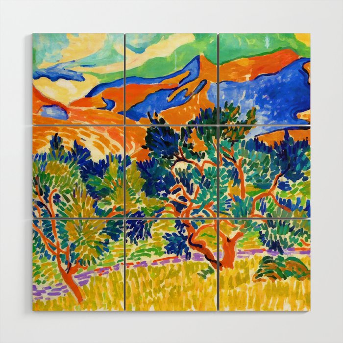 Andre Derain Mountains at Collioure Wood Wall Art Gallery Image 1