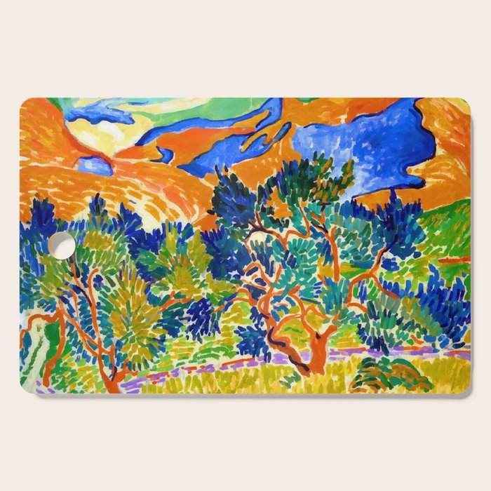 Andre Derain Mountains at Collioure Cutting Board Gallery Image 1