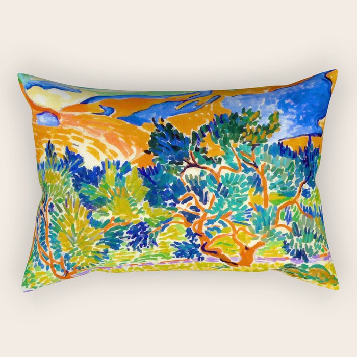 Andre Derain Mountains at Collioure Rectangular Pillow Gallery Image 1