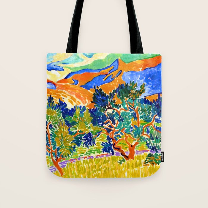 Andre Derain Mountains at Collioure Tote Bag Gallery Image 1
