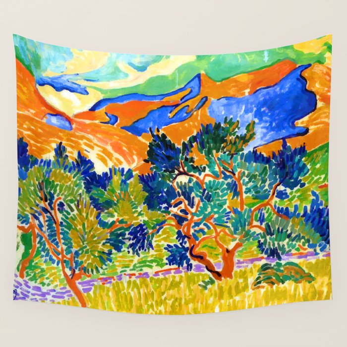 Andre Derain Mountains at Collioure Wall Tapestry Gallery Image 4
