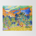 Andre Derain Mountains at Collioure Throw Blanket Gallery Image 2