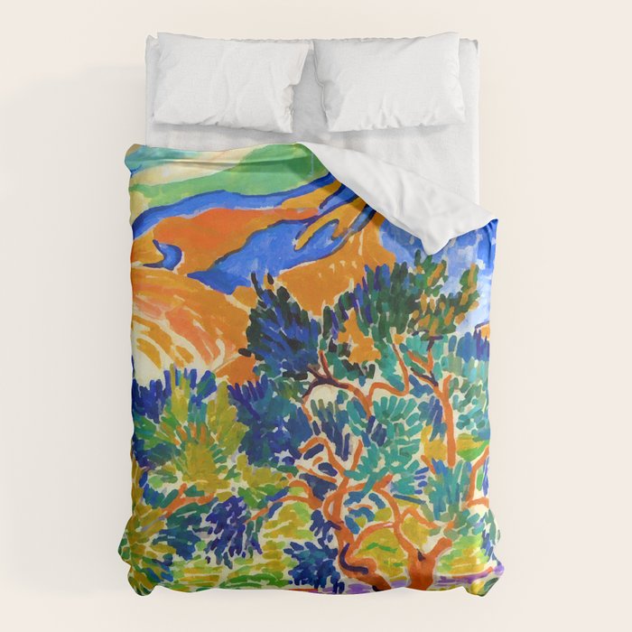 Andre Derain Mountains at Collioure Duvet Cover Gallery Image 6