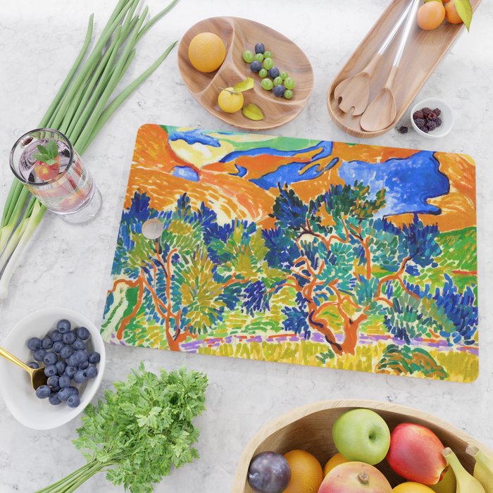 Andre Derain Mountains at Collioure Cutting Board Gallery Image 2
