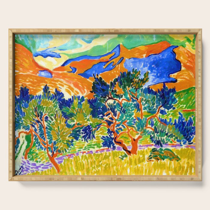 Andre Derain Mountains at Collioure Serving Tray Gallery Image 1