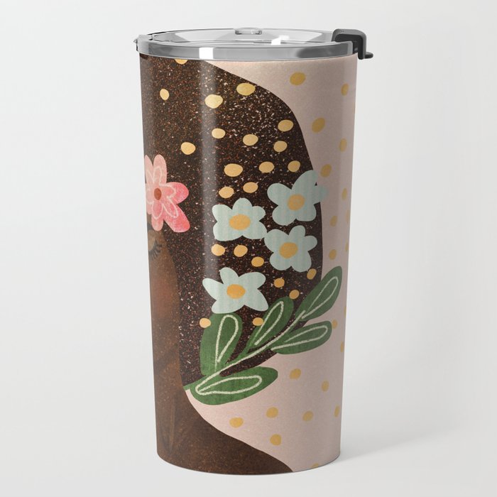 Afro Beauty Queen Travel Mug Gallery Image 2