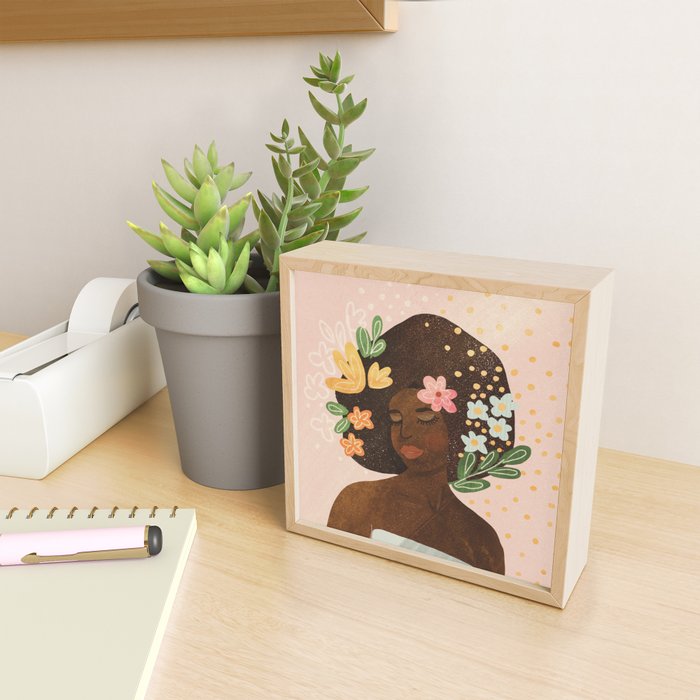 Afro Beauty Queen Mini Art Print Gallery Image 2