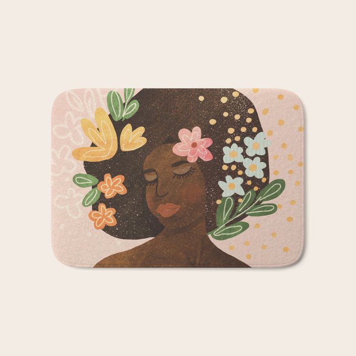 Afro Beauty Queen Bath Mat Gallery Image 1