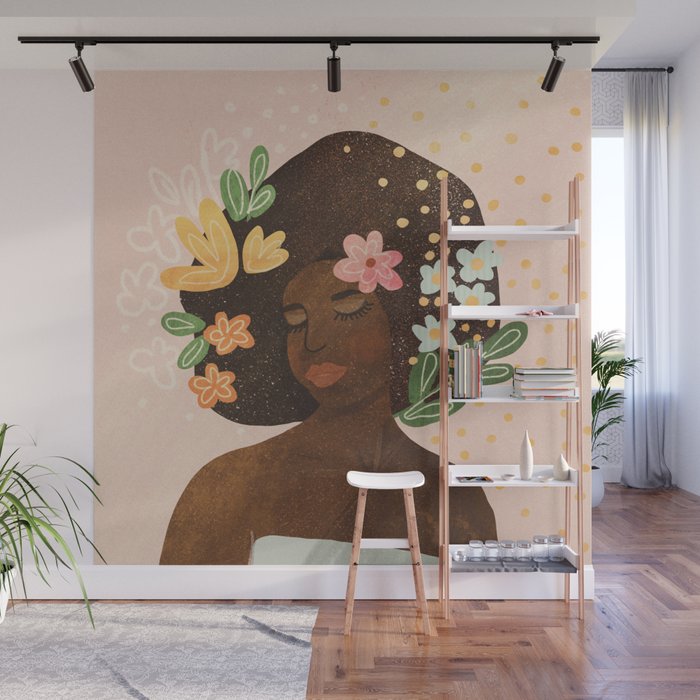 Afro Beauty Queen Wall Mural Gallery Image 1