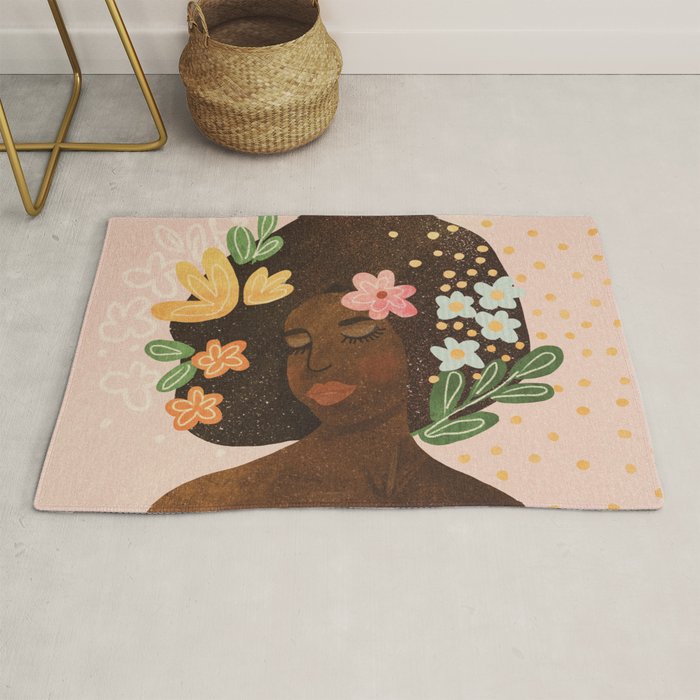 Afro Beauty Queen Rug Gallery Image 1
