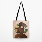 Afro Beauty Queen Tote Bag Gallery Image 2