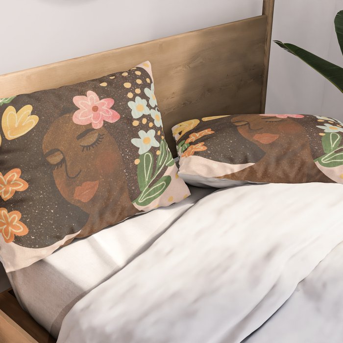 Afro Beauty Queen Pillow Sham Gallery Image 2