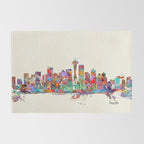 Seattle Washington skyline Rug Gallery Image 2