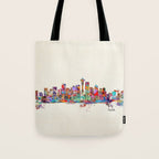 Seattle Washington skyline Tote Bag Gallery Image 1