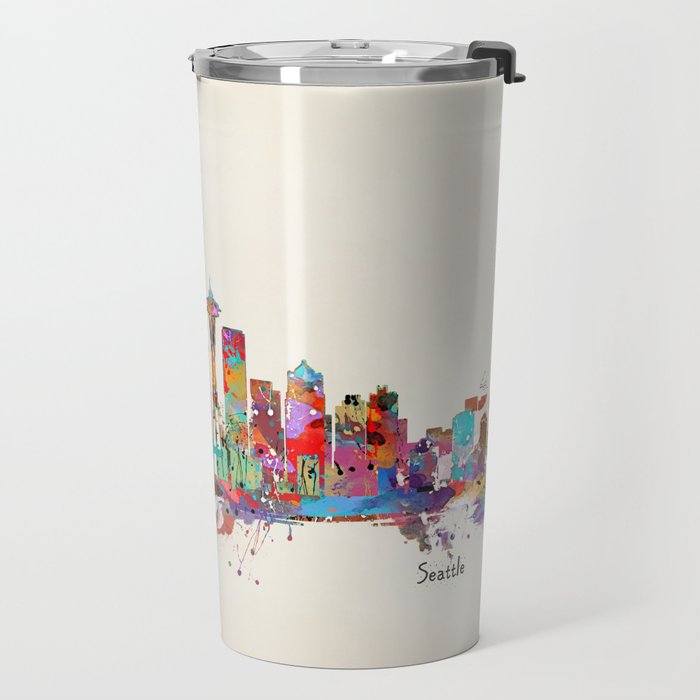 Seattle Washington skyline Travel Mug Gallery Image 2