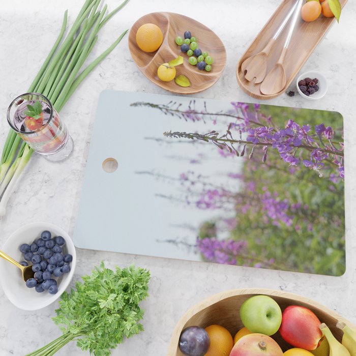 summer wildflowers no. 2 - botanical photograph maine flowers Cutting Board Gallery Image 2