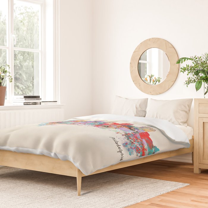 Philadelphia Pennsylvania skyline Duvet Cover Gallery Image 2