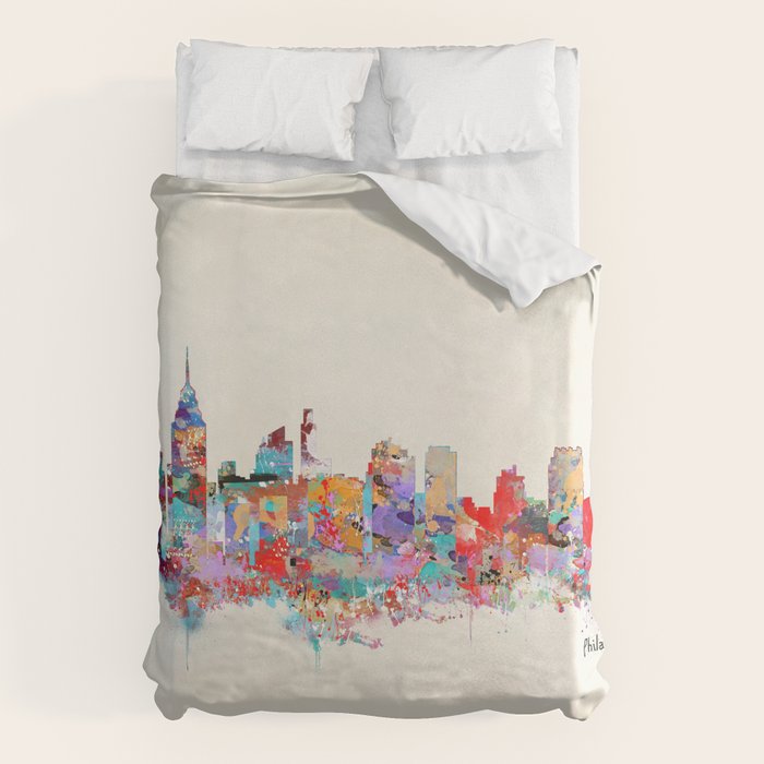 Philadelphia Pennsylvania skyline Duvet Cover Gallery Image 6