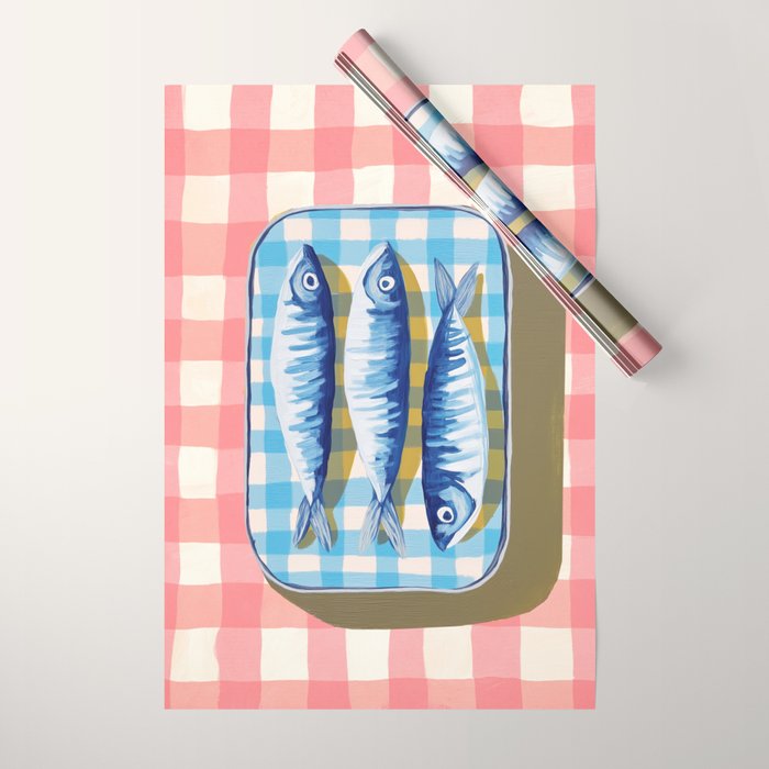 Sardine Picnic Wrapping Paper Gallery Image 1