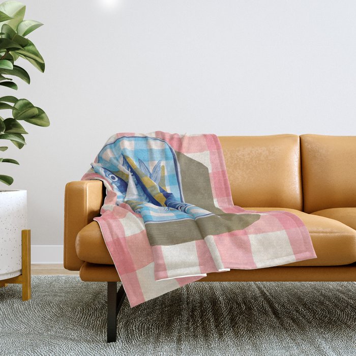 Sardine Picnic Throw Blanket Gallery Image 1