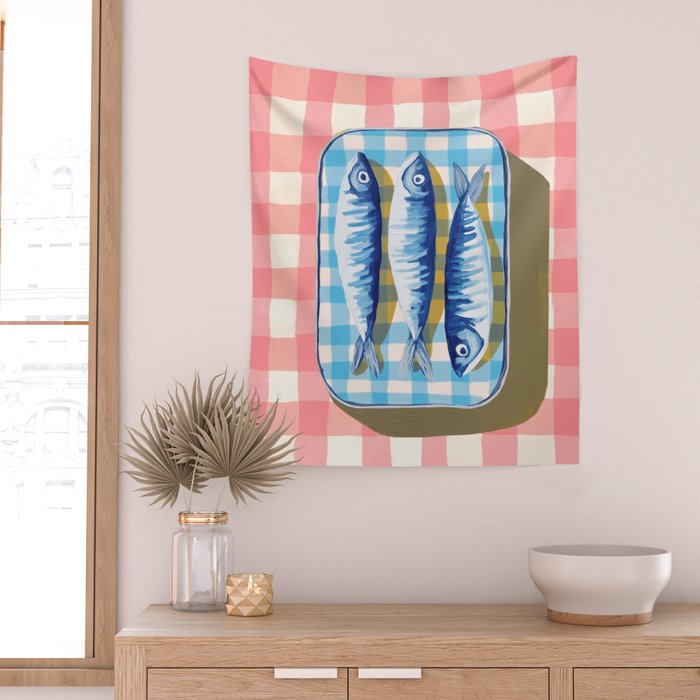 Sardine Picnic Wall Tapestry Gallery Image 2