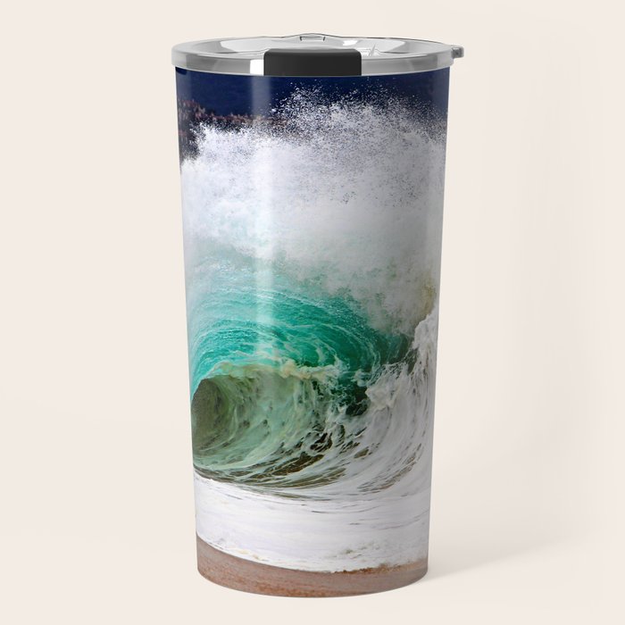 Pinwheel Shore-break Wave -  John Minar Photography  Travel Mug Gallery Image 1