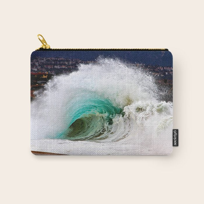 Pinwheel Shore-break Wave -  John Minar Photography  Carry All Pouch Gallery Image 1