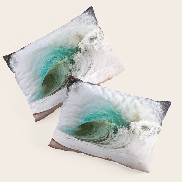 Pinwheel Shore-break Wave -  John Minar Photography  Pillow Sham Gallery Image 1