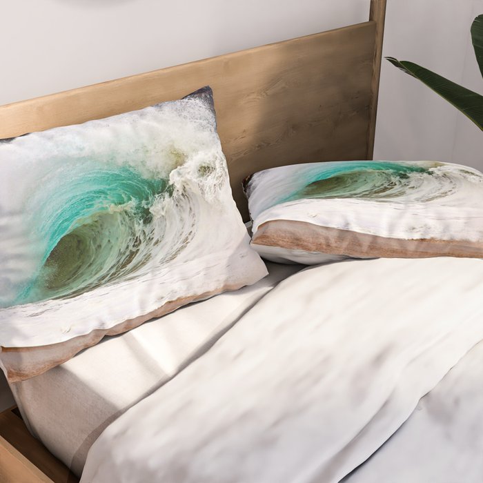 Pinwheel Shore-break Wave -  John Minar Photography  Pillow Sham Gallery Image 2
