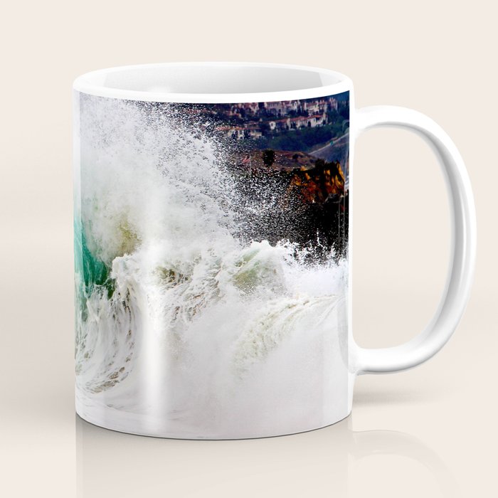 Pinwheel Shore-break Wave -  John Minar Photography  Coffee Mug Gallery Image 1