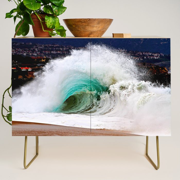 Pinwheel Shore-break Wave -  John Minar Photography  Credenza Gallery Image 1