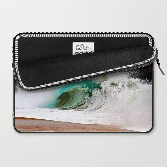 Pinwheel Shore-break Wave -  John Minar Photography  Laptop Sleeve Gallery Image 2