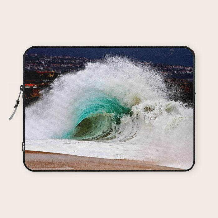 Pinwheel Shore-break Wave -  John Minar Photography  Laptop Sleeve Gallery Image 1