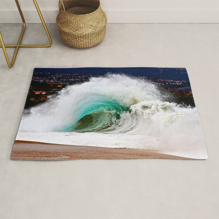Pinwheel Shore-break Wave -  John Minar Photography  Rug Gallery Image 1
