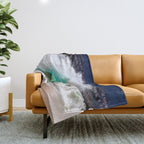 Pinwheel Shore-break Wave -  John Minar Photography  Throw Blanket Gallery Image 1