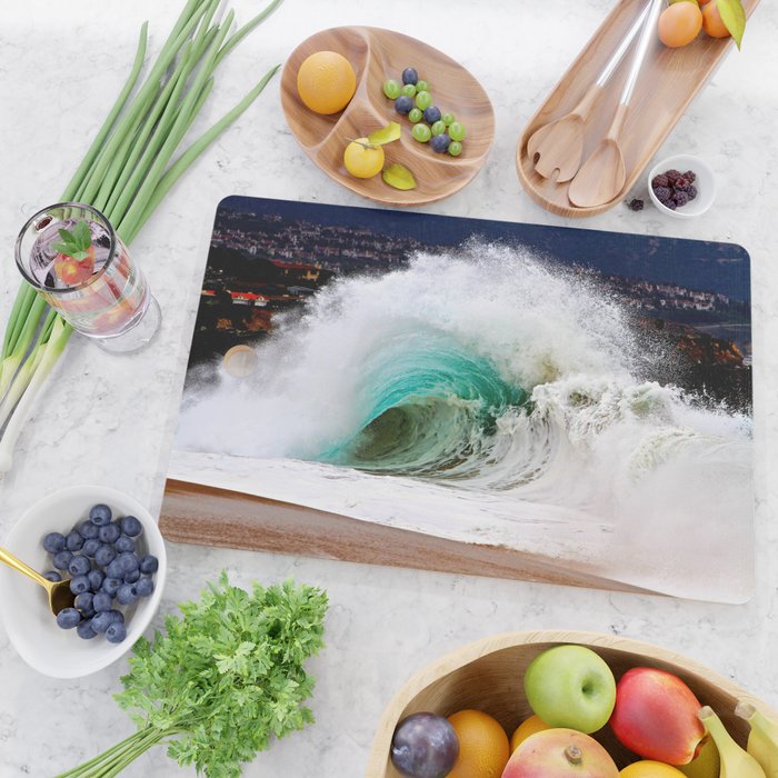 Pinwheel Shore-break Wave -  John Minar Photography  Cutting Board Gallery Image 2