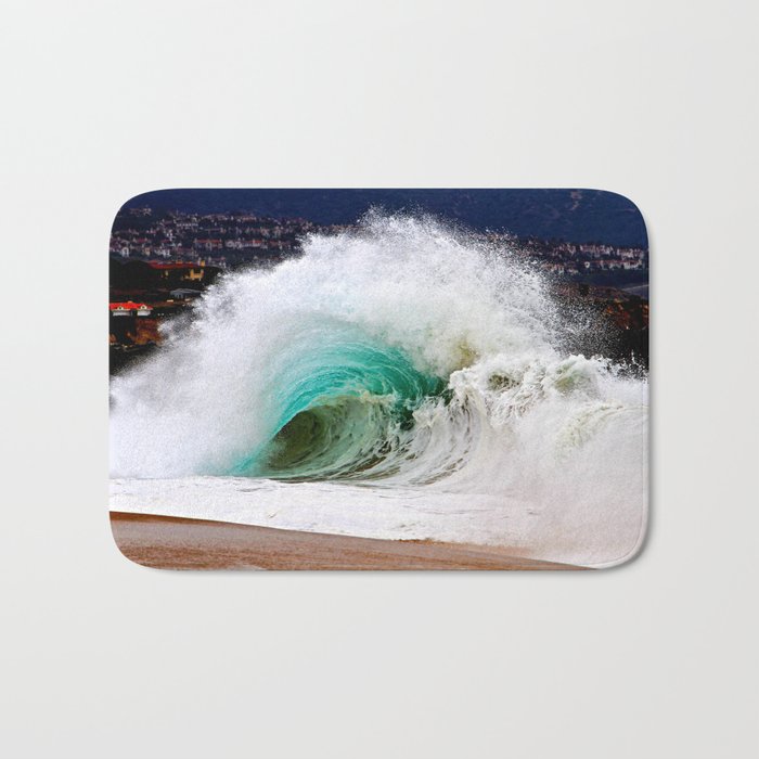 Pinwheel Shore-break Wave -  John Minar Photography  Bath Mat Gallery Image 1