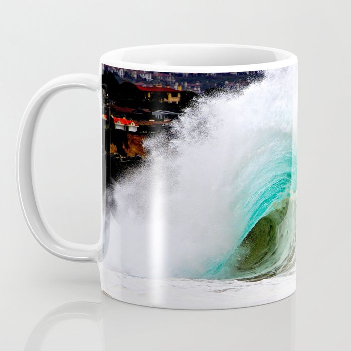 Pinwheel Shore-break Wave -  John Minar Photography  Coffee Mug Gallery Image 3