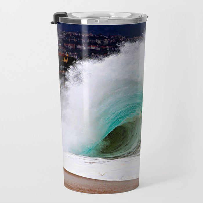 Pinwheel Shore-break Wave -  John Minar Photography  Travel Mug Gallery Image 3