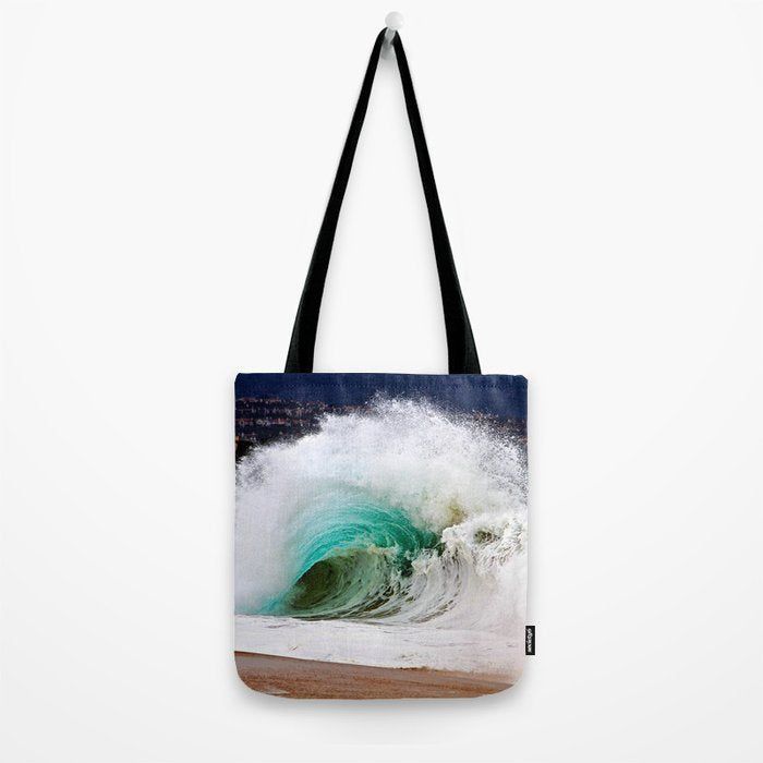 Pinwheel Shore-break Wave -  John Minar Photography  Tote Bag Gallery Image 2