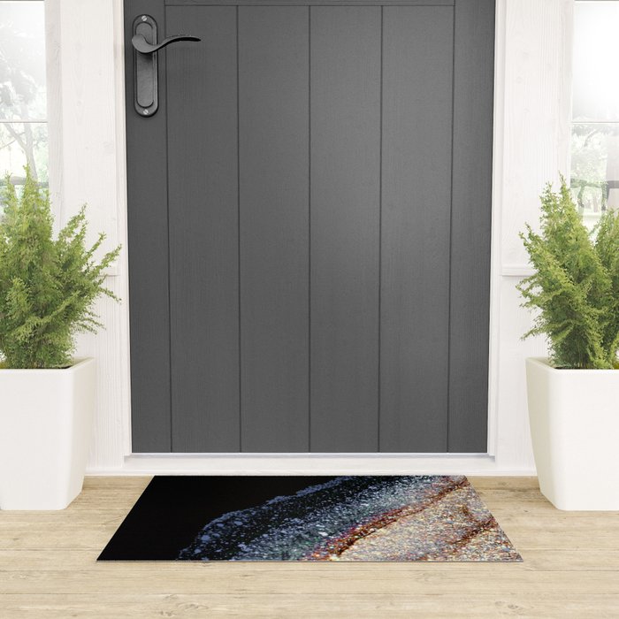 FLAWLESS GREY & GOLD Welcome Mat Gallery Image 3