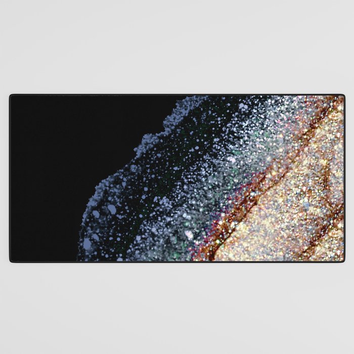 FLAWLESS GREY & GOLD Desk Mat Gallery Image 3