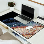 FLAWLESS GREY & GOLD Desk Mat Gallery Image 2