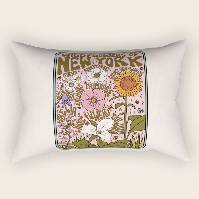New York Wildflowers Rectangular Pillow Gallery Image 2