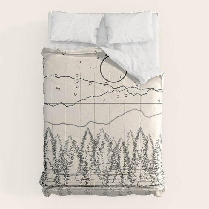 Minimal Line Mountain Beauty II Comforter Gallery Image 6